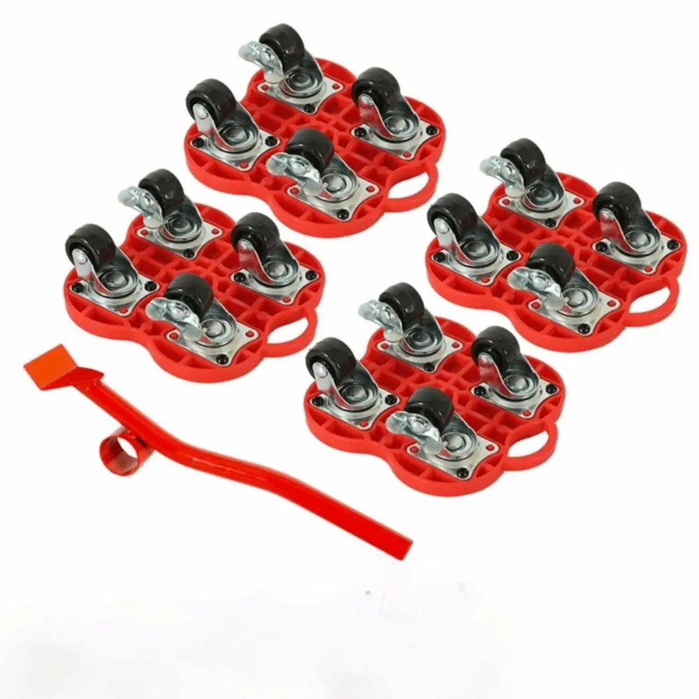 

5pcs/box Heavy Duty Portable Moving Tool Sturdy Structure Portable Furniture Transport Roller Smooth Rolling Compact Size