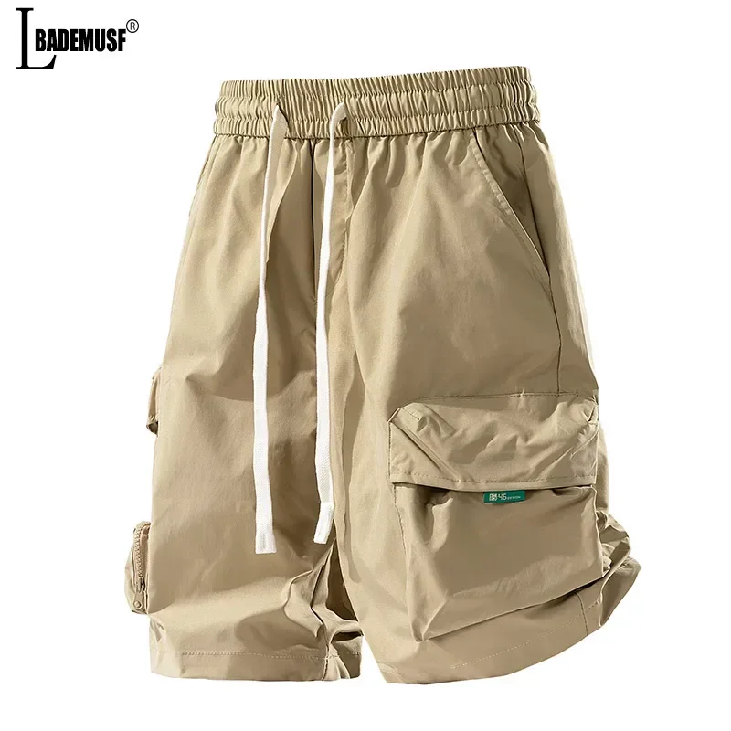 Summer New Men Cargo Shorts Outdoor Fashion Solid Multiple Pockets Sports Short Pants Breathable Comfort Loose Casual Shorts Men