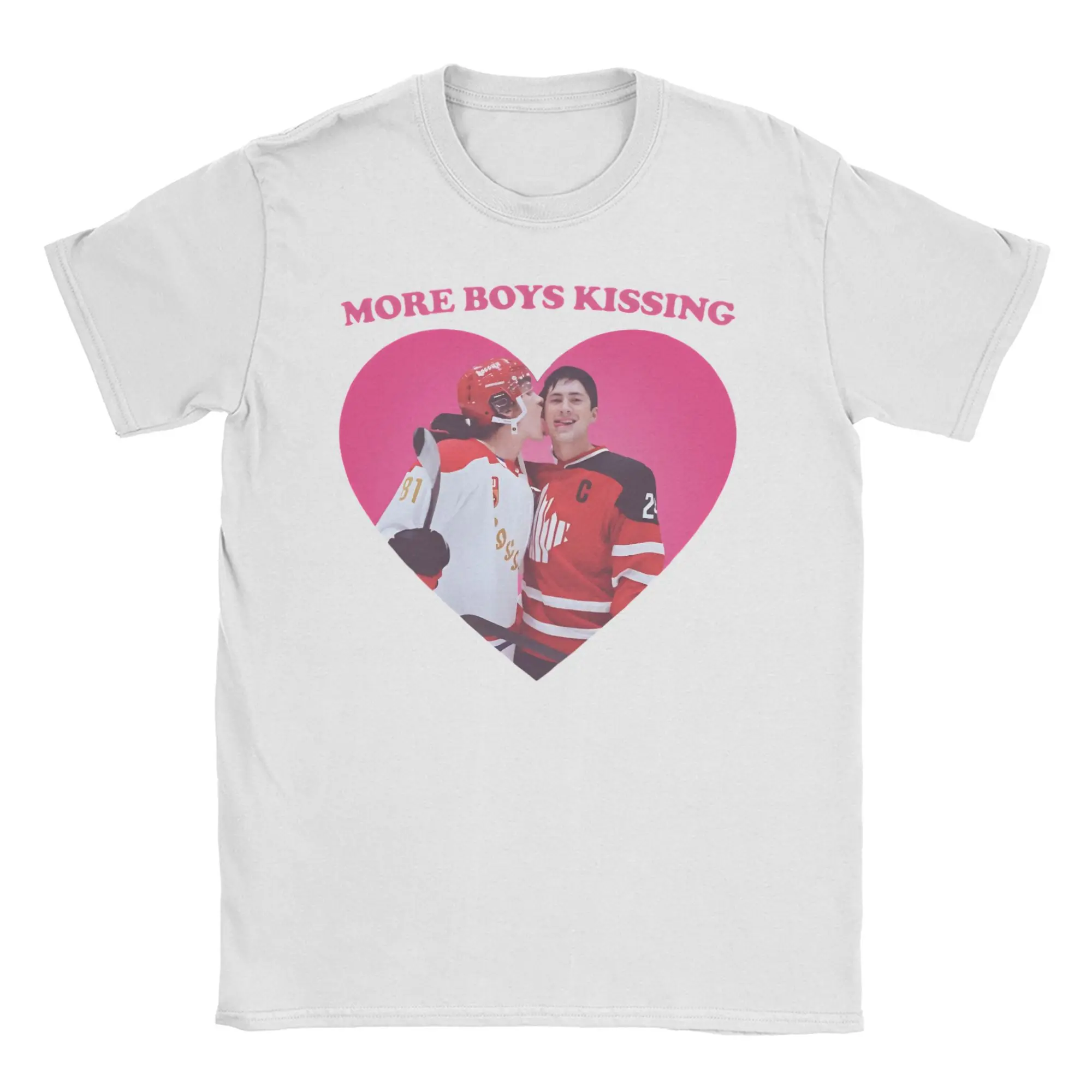 Men Women More Boys Kissing Ilya Shane Pink T Shirt Heated Rivalry Cotton Clothing Short Sleeve Crewneck Tee Shirt Gift T-Shirt
