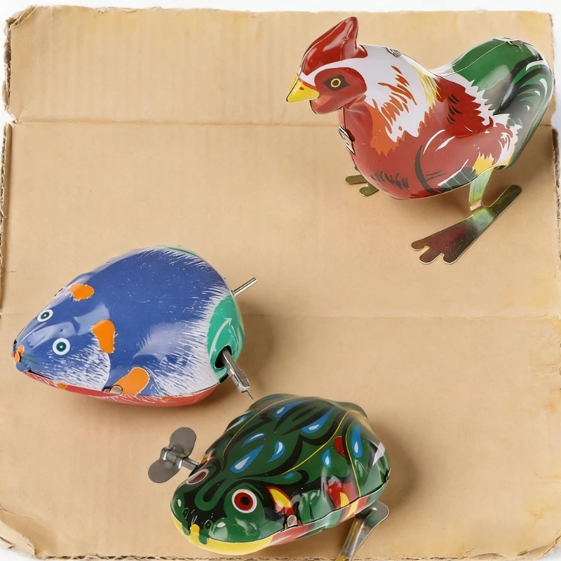 

Новинка 2026: Заводная прыгающая лягушка-игрушка в ретро-стиле, классическая ностальгическая забавная игрушка для детей, праздничный подарок