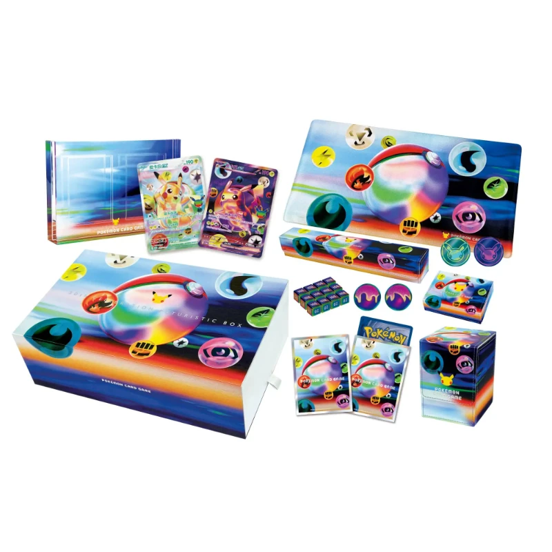 100% Original Pokemon 30th Anniversary Colorful Future Gift Box Pikachu Gift Box PTCG Simplified Chinese Battle Trading Cards
