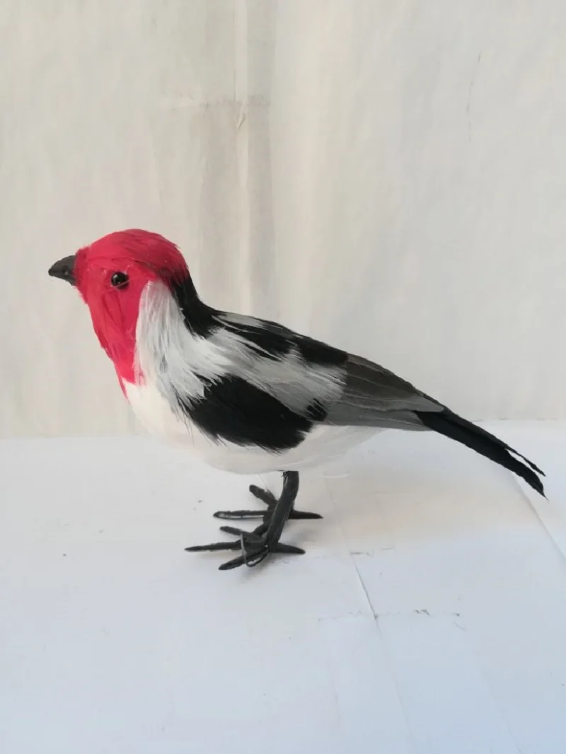 

simulation bird Paroaria dominicana model foam&feathers vivid bird gift about 17cm