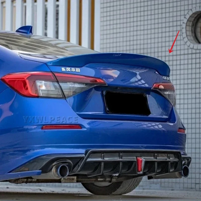 

For Honda 11th Civic Spoiler 2022 2023 High Quality ABS Material Primer Color Rear Trunk Lip Spoiler Wing Body Kit Accessories