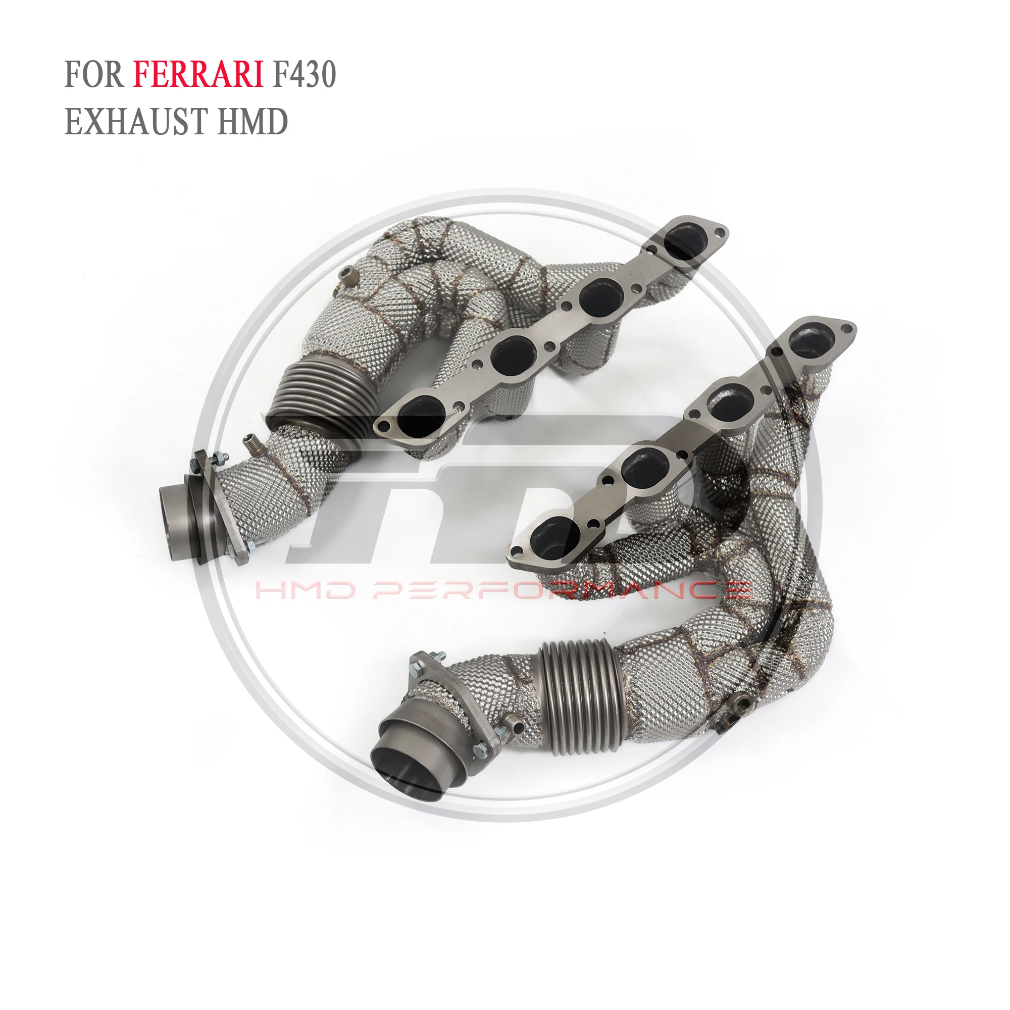 HMD Exhaust System High Flow Performance Headers for Ferrari F430 4.3L Manifold With Heat Shield