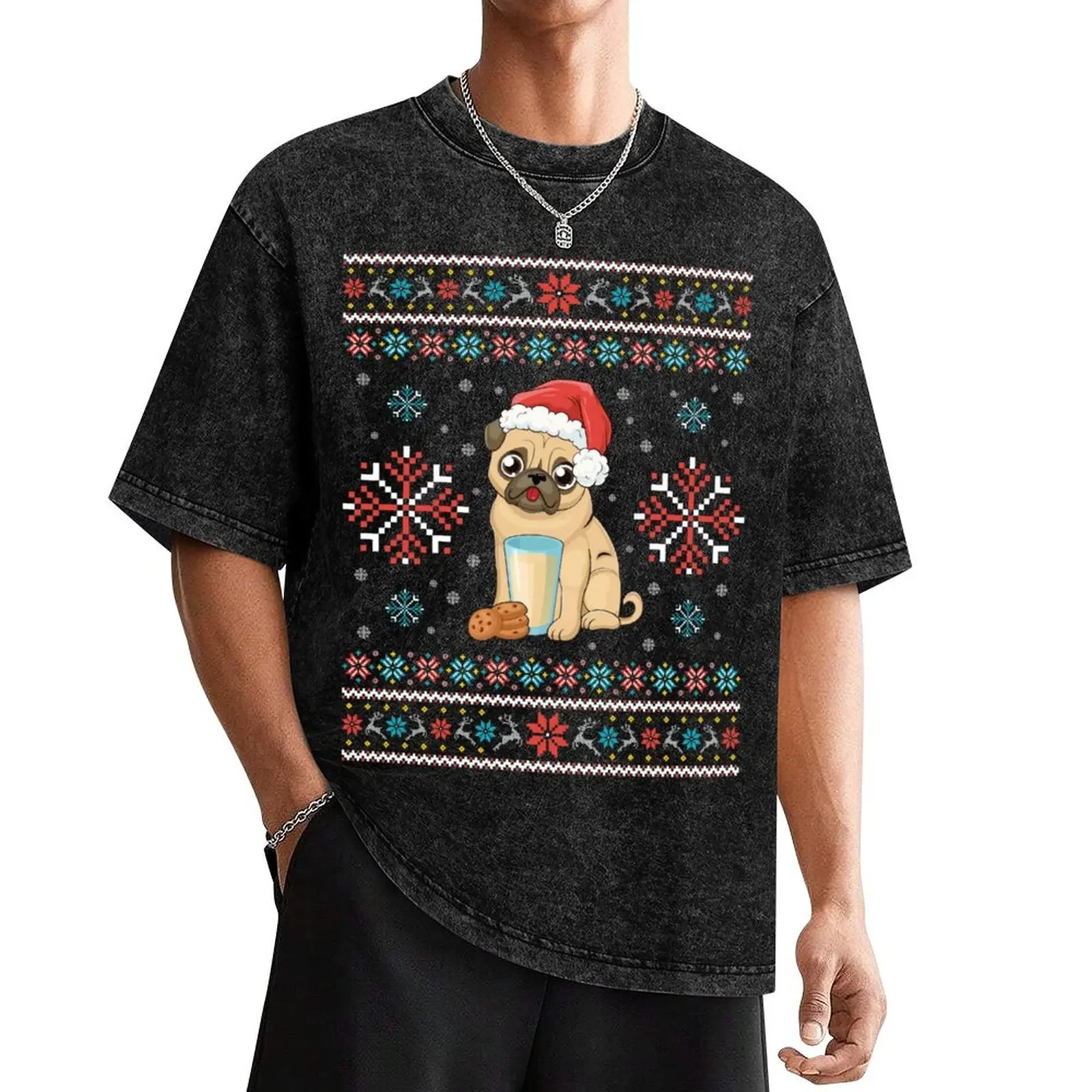 Not so Ugly Christmas Pug Merry Xmas T-Shirt rapper graphic tees anime stuff hippie clothes mens graphic t-shirts hip hop