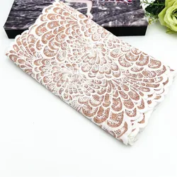 3y/lot Width 23cm White With Rosegold Shimmer Elastic Lace Trim Lingerie Sewing Craft DIY Apparel Fabric Lace Dress Wedding