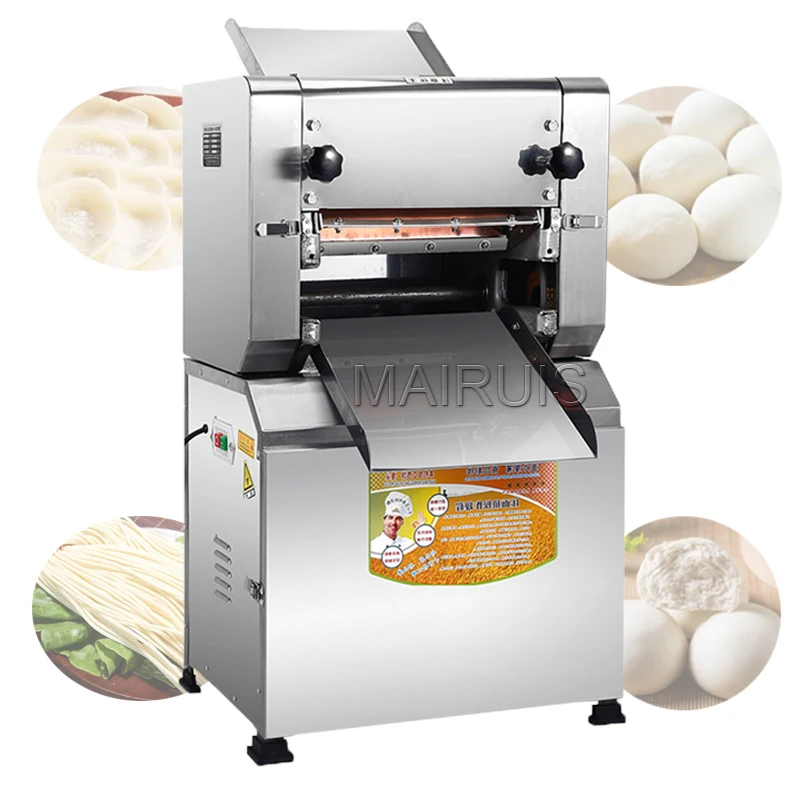 Commercial Electric Automatic Flour Dough Sheet Fresh Ramen Pasta Noodle Pressing Cutting Making Processing Producing Machine