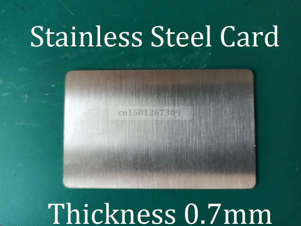 Thickness 0.7mm Stainless Steel Blank Metal Business Cards Size 85 x 53mm