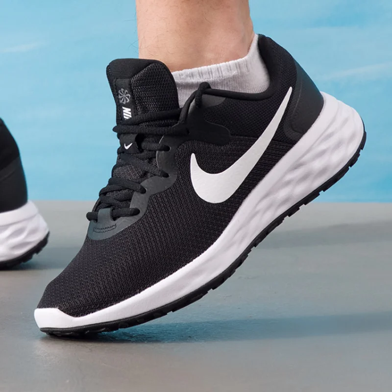 Nike Revolution 6 Single Layer Mesh Low-Top Black Running Shoes DC3728-003