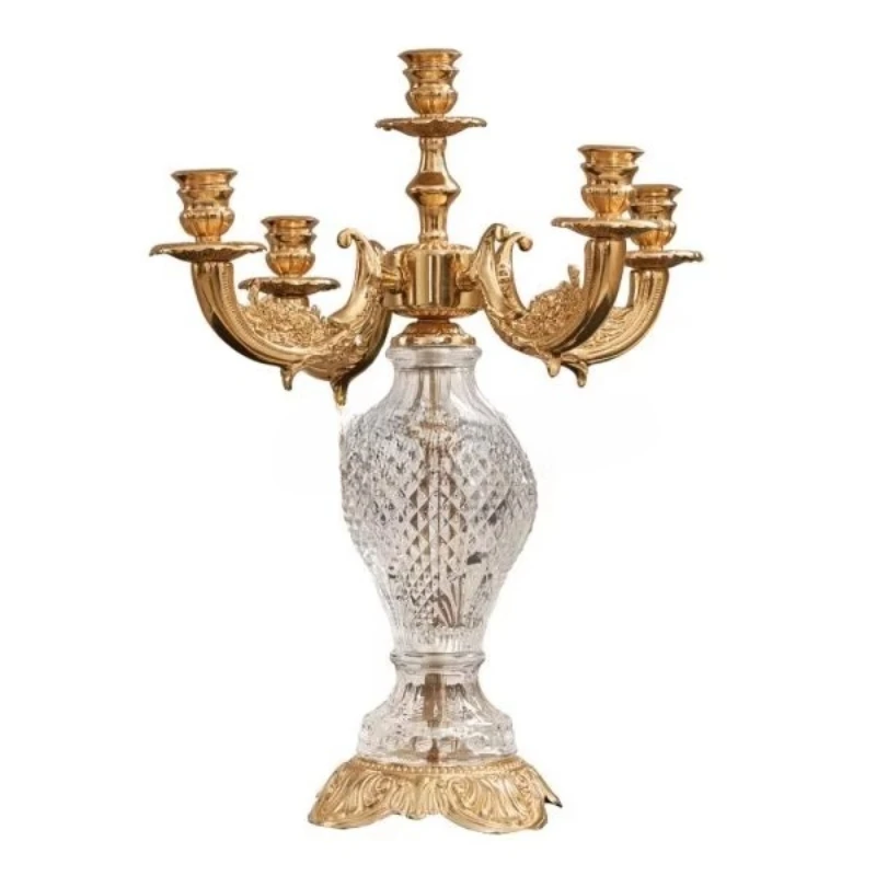 

Luxury antique brass candlesticks with artistic engraving details for classic home decor and elegant festive occasions