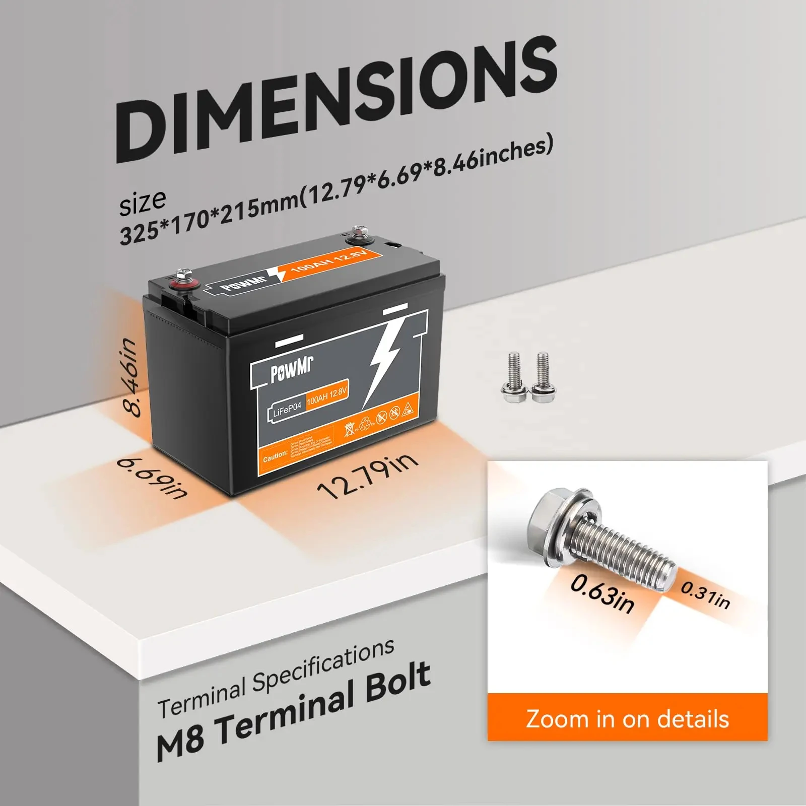 PowMr 24V 12V LiFePO4 bateria Powerwall baterie litowe 100AH 150AH 200AH 300AH Max 4PCS seria równoległa