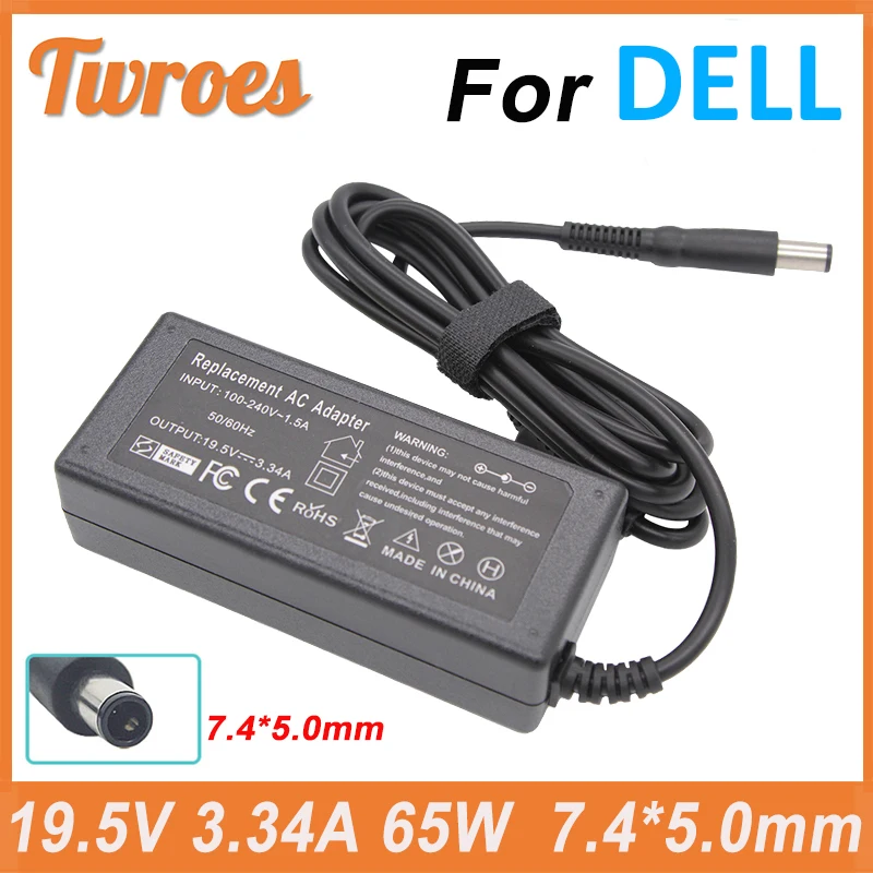 19.5V 3.34A 7.4*5.0mm 65W Laptop Notebook Charger Adapter For Dell Latitude E5440 E5470 19.5 E6540 E7440 E7450 E7250 E6440