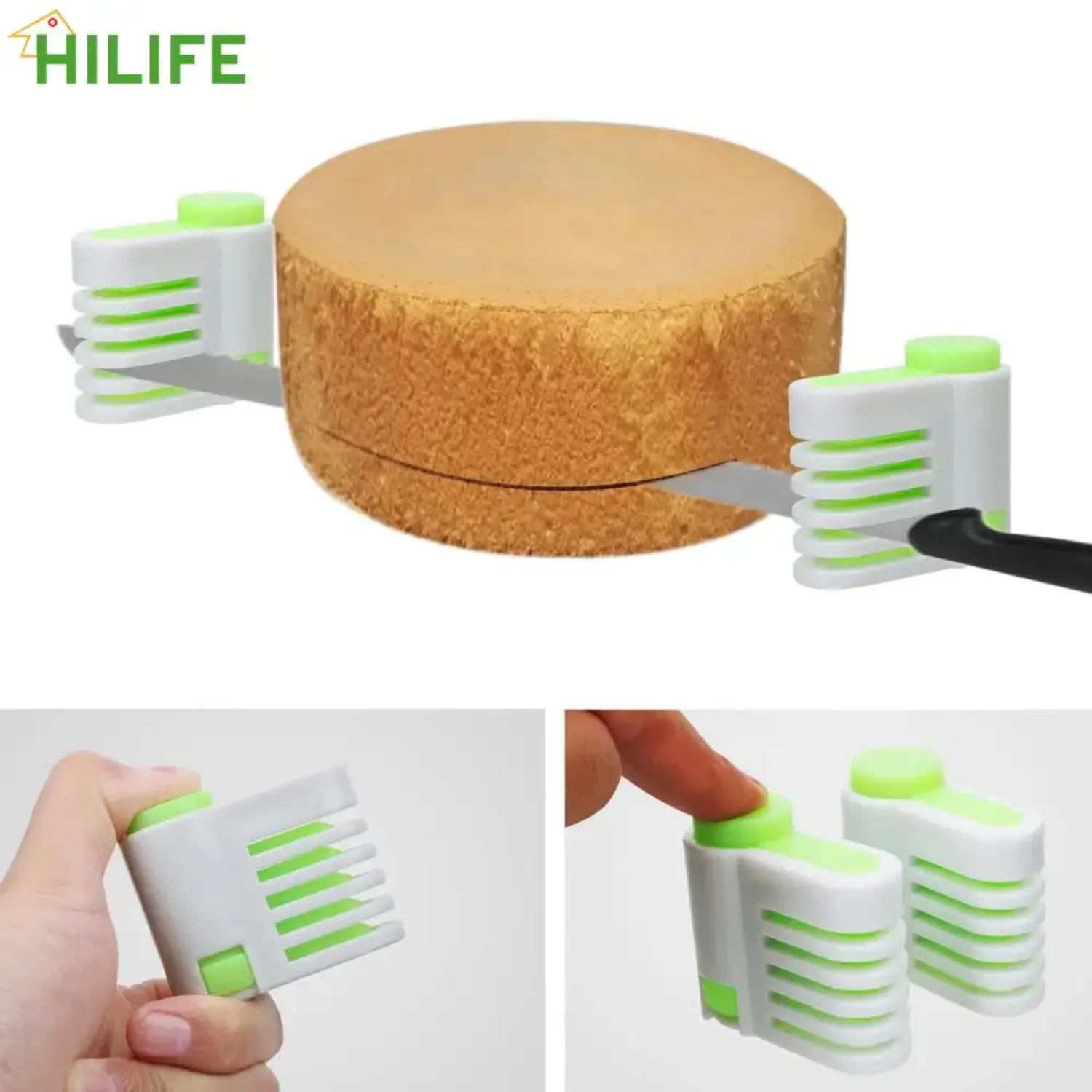 Kitchen Accessories DIY Cake Bread Cutter Leveler Cake Tools Cutting Fixator Tools Gadgets Slicer Device 2Pcs/set 5 Layers