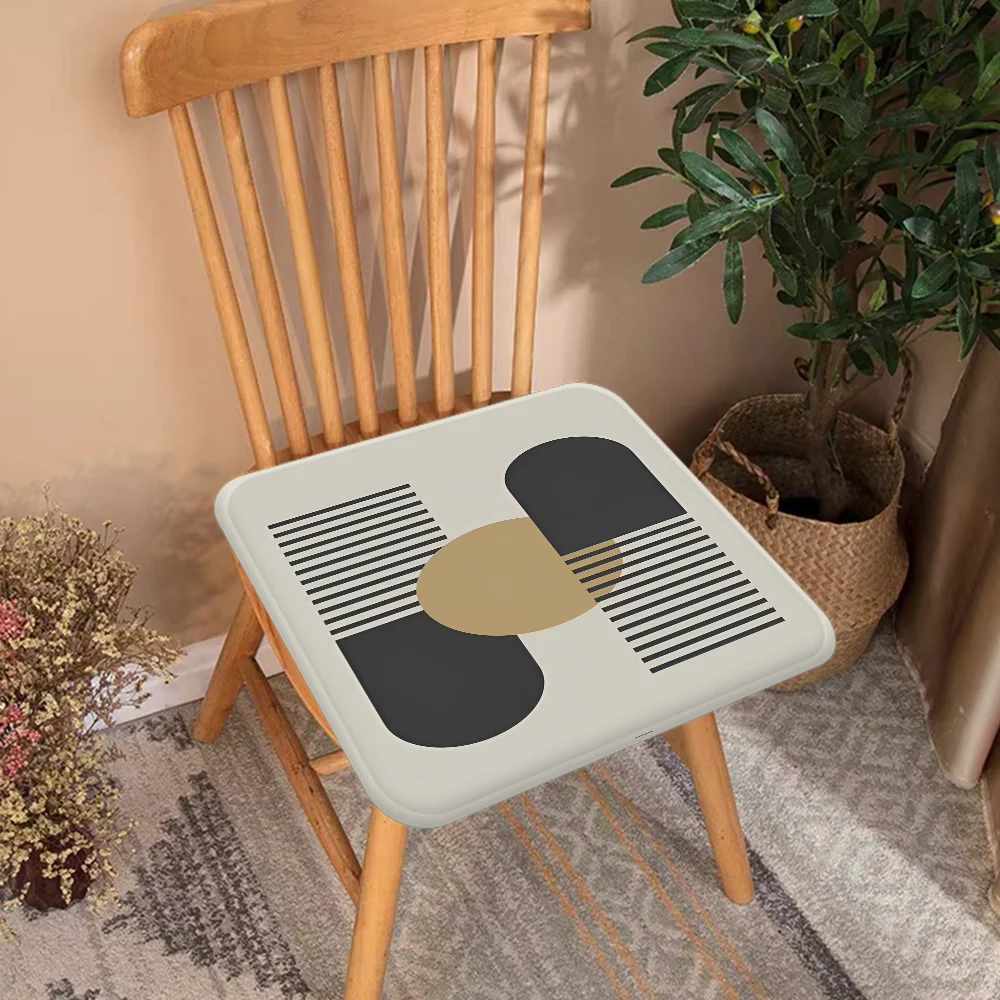 Black And White Minimalist Bauhaus Cushion Mat European Chair Mat Soft Pad Seat Cushion Indoor Outdoor Garden Sofa Decor Tatami