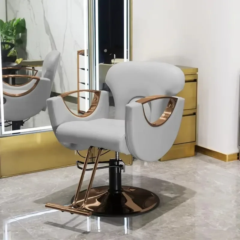 Home Adjustable Barber Chair Simple Reclinable Designed Black Chair Swivel Classic Comfortable Cadeira De Barbeiro Furniture