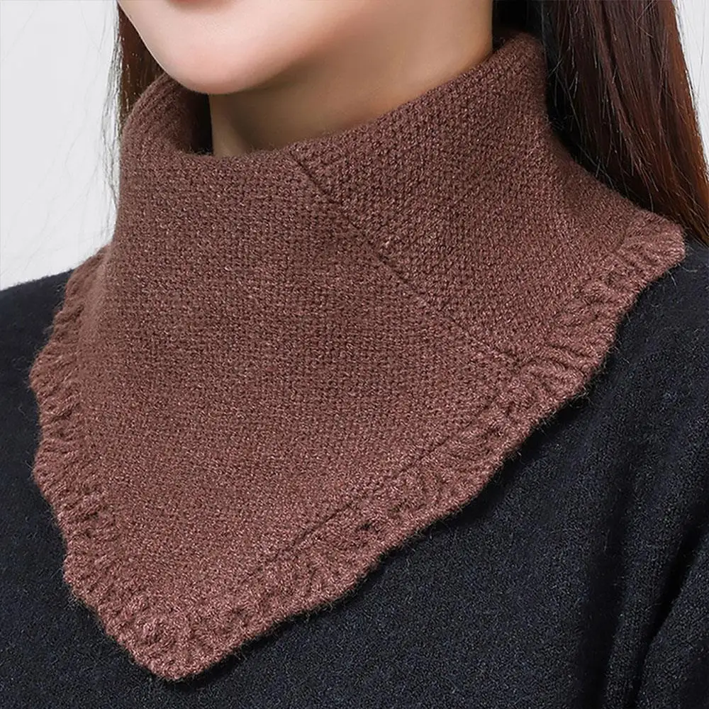 Ретро модный теплый вязаный искусственный воротник съемный хлопковый вязаный воротник-водолазка для женщин зимний теплый ветрозащитный утеплитель для шеи