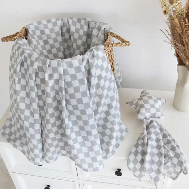 New Born Organic Bamboo Cotton garze Wrap neutro Muti-use Swaddle coperta coperta per bambini coperte Swaddle in mussola per bambini