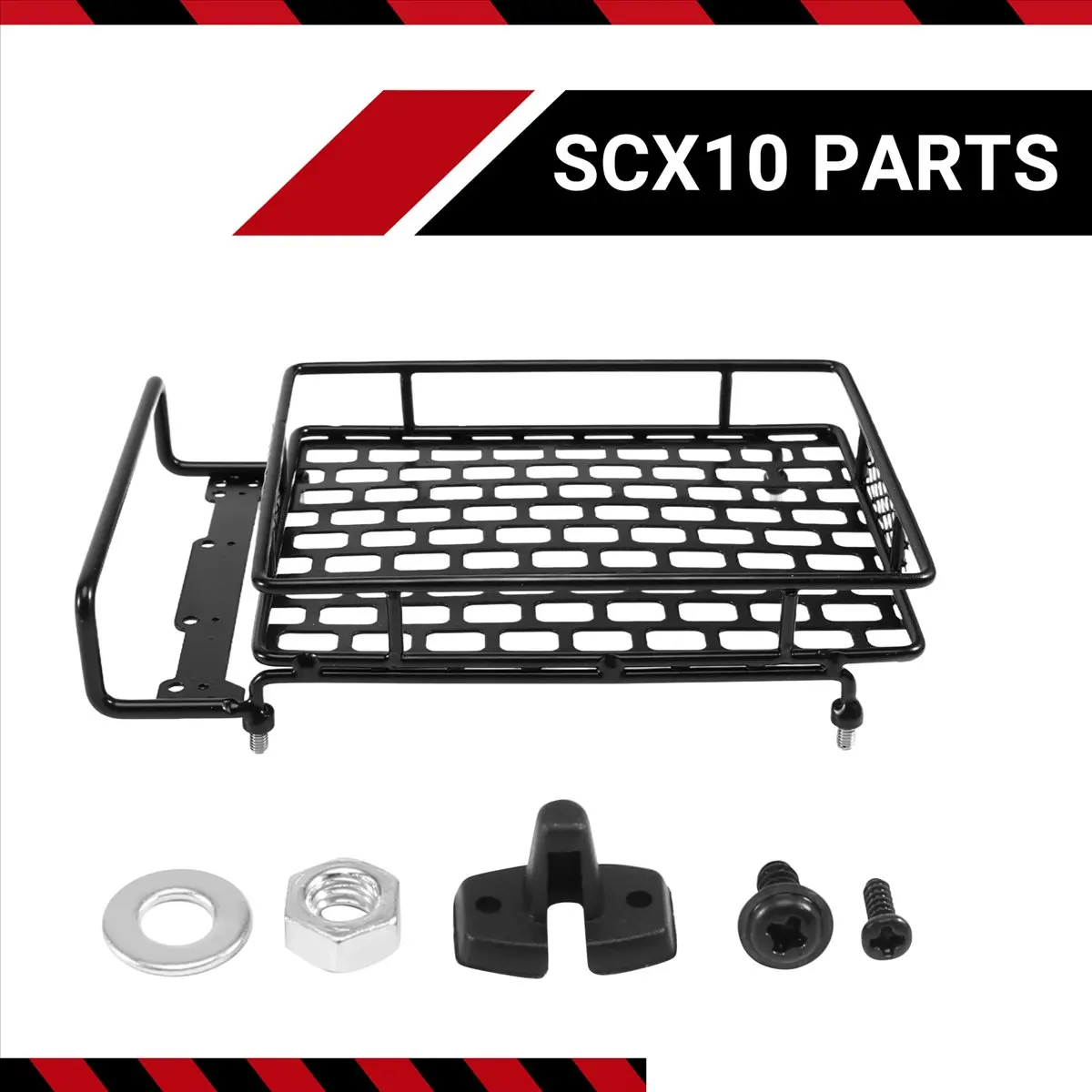 Roof Luggage Rack LED Light Bar for CC01 Axial SCX10 Aluminum Alloy Luggage Rack Car Roof Rack-ABHG