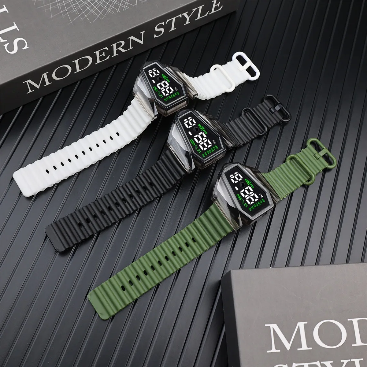 Multi-function Aircraft Watch Touch Screen Digital Kids Watches Students Boys and Girls LED Sports Electronic Watch Clock Gifts