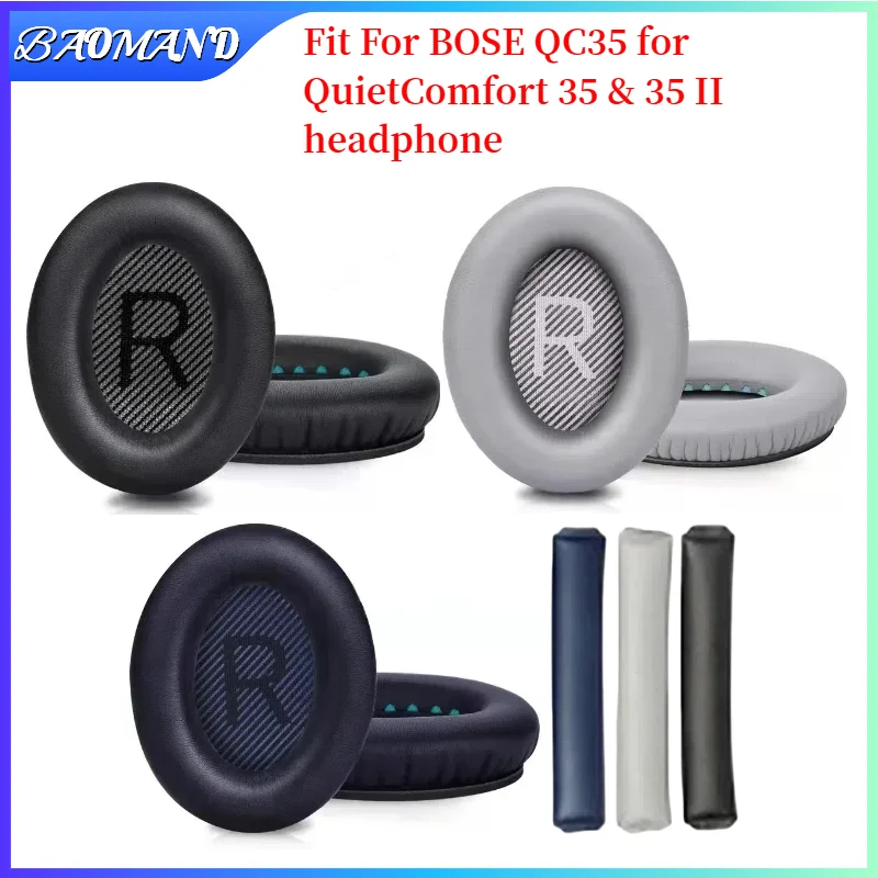 

1 set Replacement Earpads Headband for BOSE QC35 for QuietComfort 35 & 35 II Headphone Protein Headset Earmuff Earphone Sleeve