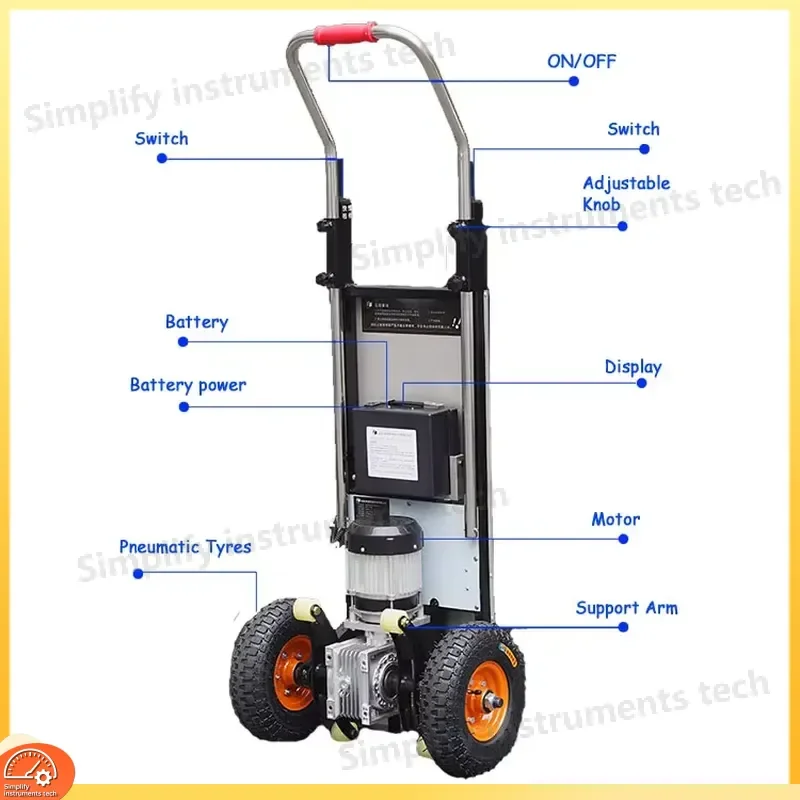 400 kg Load Stair Climbing Trolley Folding Stair Climber Automatic Power Cart Heavy Duty Hand Truck for