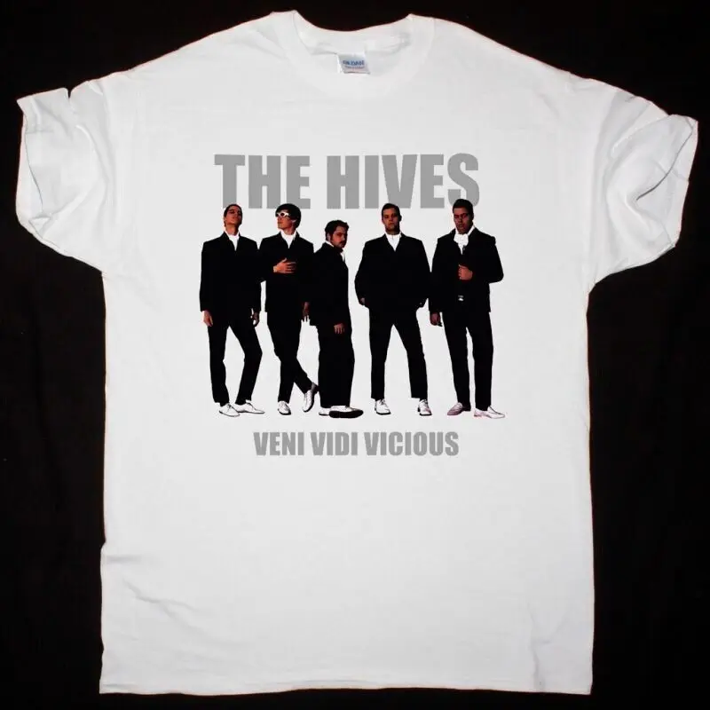 THE HIVES VENI VIDI VICIOUS NEW WHITE T-SHIRT