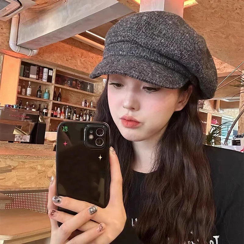 

Уличный женский берет, сетчатая восьмиугольная кепка из полиэстера, литературные ветрозащитные тепловые шапки в стиле ретро, подходят для праздничной вечеринки, Хэллоуина