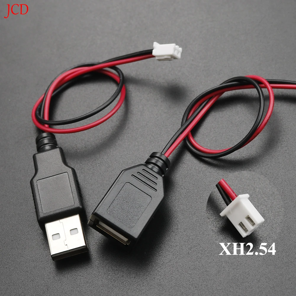 1 piece USB male and female head to XH2.54-2P terminal wire, 2-core power cable, USB socket to PH2.0 terminal adapter cable