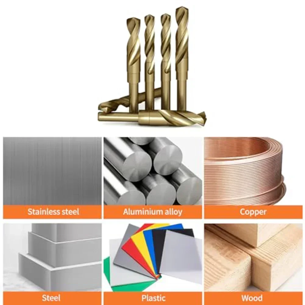 Punta da trapano HSS da 1 pezzo punta da trapano con gambo ridotto da 18mm per legno metallico, alluminio, ecc. per parti di utensili elettrici di lavorazione professionale