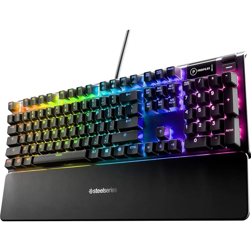 Hybrid Mechanical Gaming Keyboard with Per-Key RGB, OLED Display, and Aircrat Grade Alloy Hybrid Blue Switches