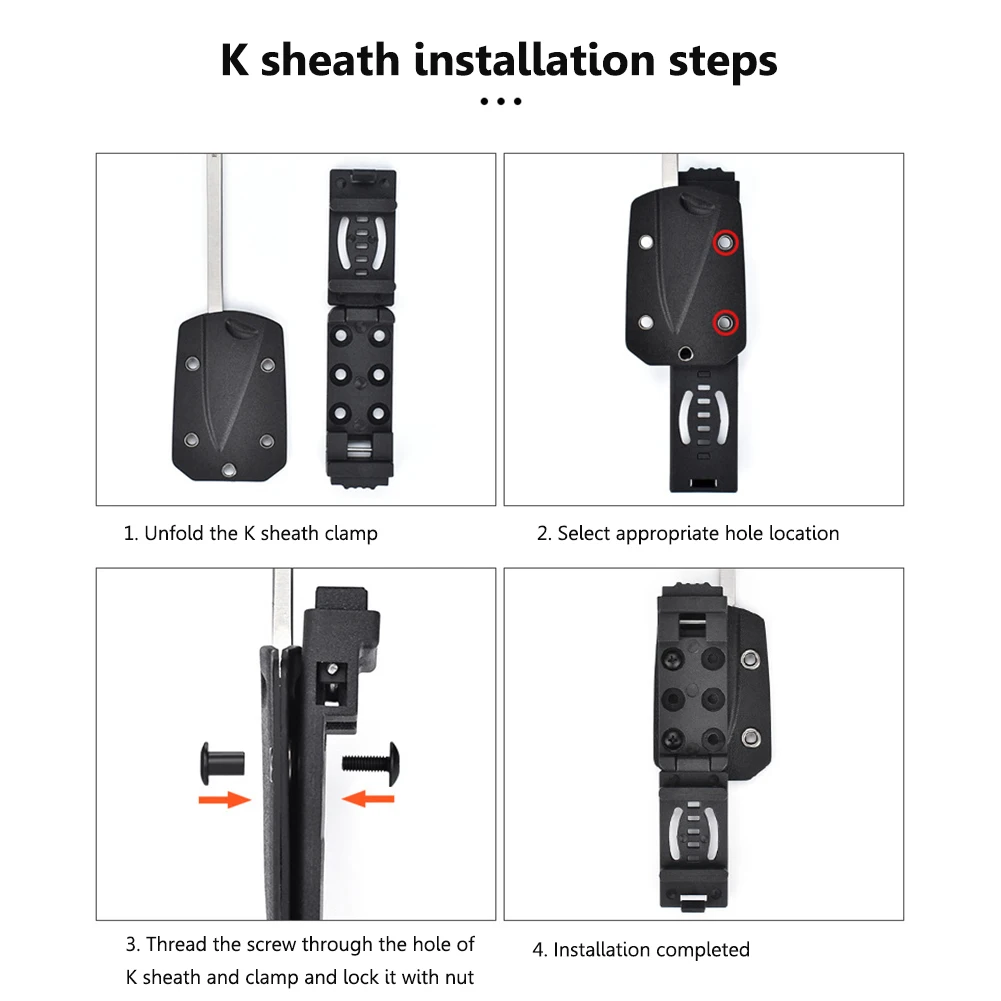 1-3pcs Tek Lok Outdoor EDC Tools Camp Travel Belt Loops Belt Buckles Clip For Knife Kydex Sheath/Holster Camping Equipment