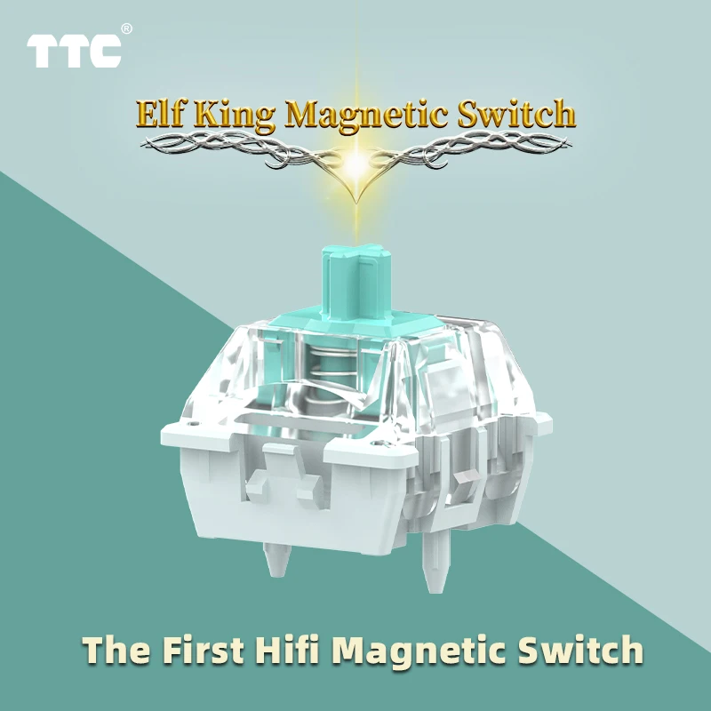 TTC Elf King HE Magnetic Switch, Linear Factory Pre-lubed Freely Setting Pre-Travel Smooth HiFi magnetic Keyboard Switch