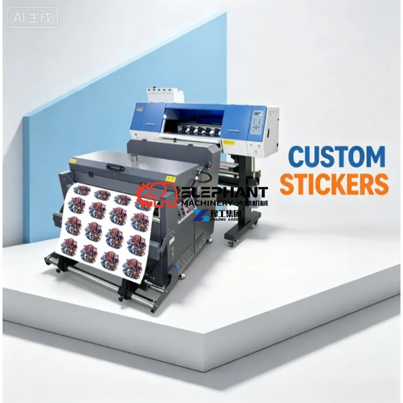 Hot Sale I3200 A2 Heat Transfer Machine Multicolor T-shirt Printer with 600mm Automatic Powder Shaker Dryer White Ink
