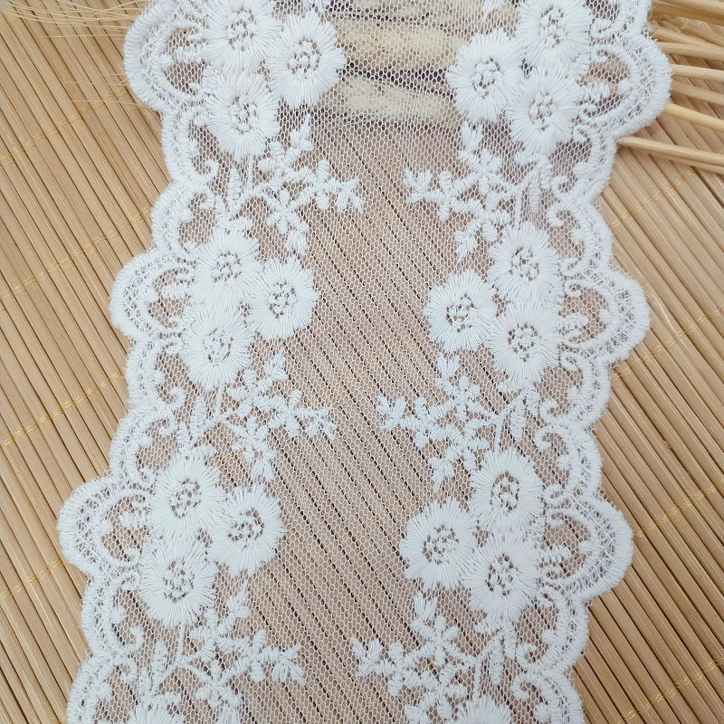 24Yards Floral Cotton Lace Fabric Mesh Bra Sewing Trimmings Supplies Trim Doll's Dress Garment Accessories