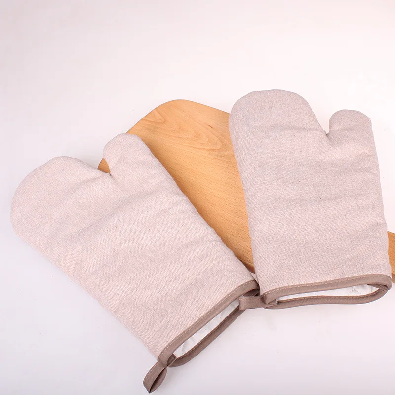 Customized Logo of Oven Gloves, Anti-skid Insulation, Burn Prevention, Heat Resistance, Microwave Oven Gloves, Restaurant Kitche