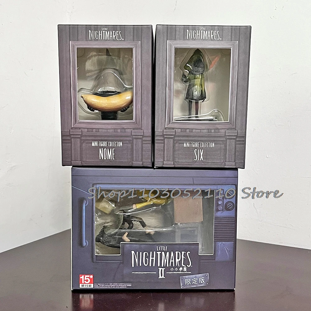 Figuras de Little Nightmares Six Nome, figura de acción de Anime Little Nightmares II Mono, estatua decorativa de PVC, modelo de juguete, regalos