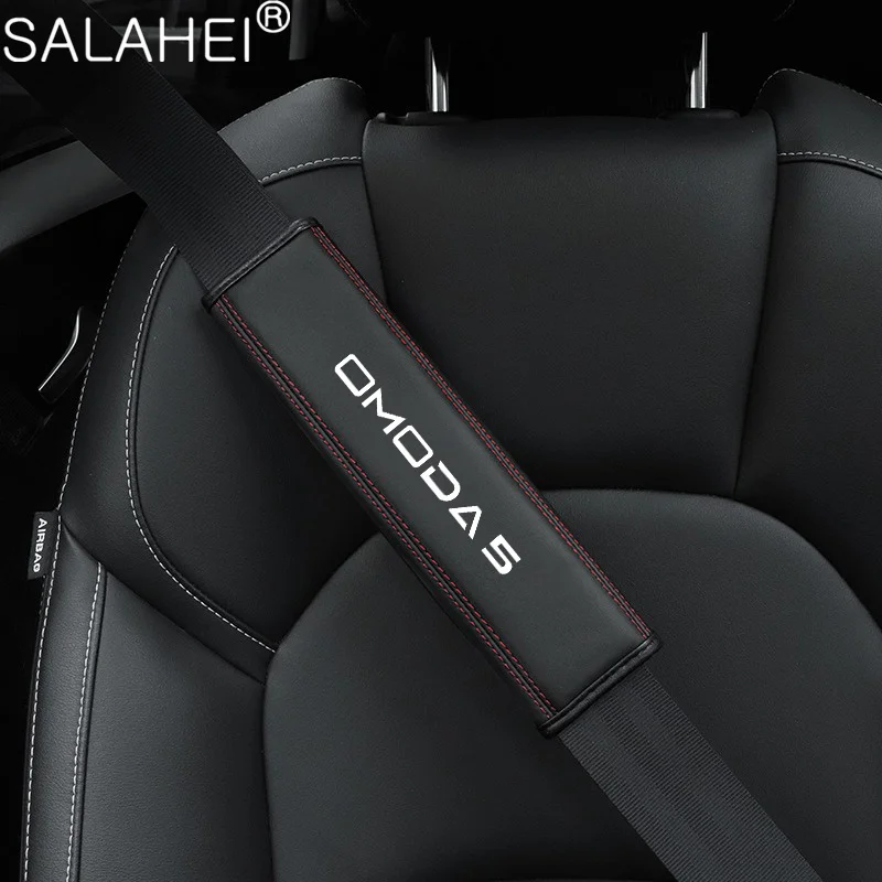 

2Pcs High-end For Chery Omoda 5 C5 S5/GT FX 2022 2023 Leather Car Seat Belt Cover Shoulder Strap Pads Auto Interior Accessories