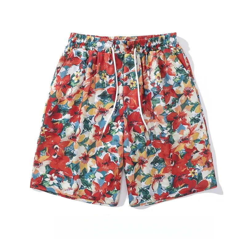 Adult and Children's French-style Vintage Rose 3D Printed Shorts, Suitable for Hawaiian Vacations and Versatile for Commuting