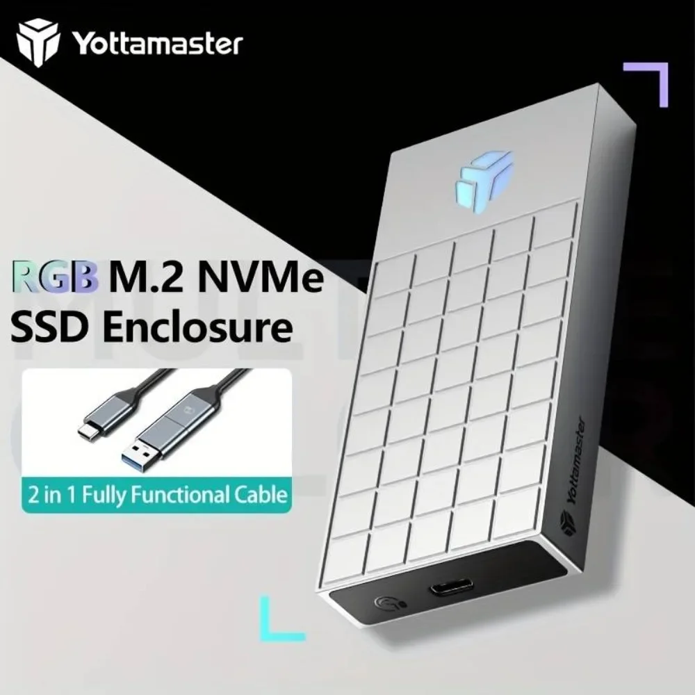 

Yottamaster M2 SSD Case M.2 NVMe SATA SSD Enclosure Adapter 10Gbps USB 3.1 Gen2 USB External Enclosure Supports M and B&M Keys