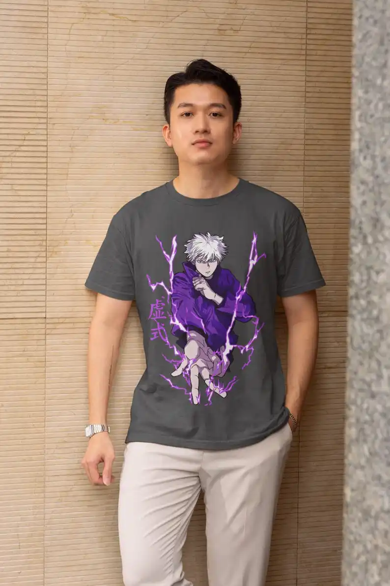 Japanese Cursed Arts Unisex T-shirt - Iconic 90s Anime Style, Classic Manga Influence, Legendary Sorcery, Epic Battle Apparel, M