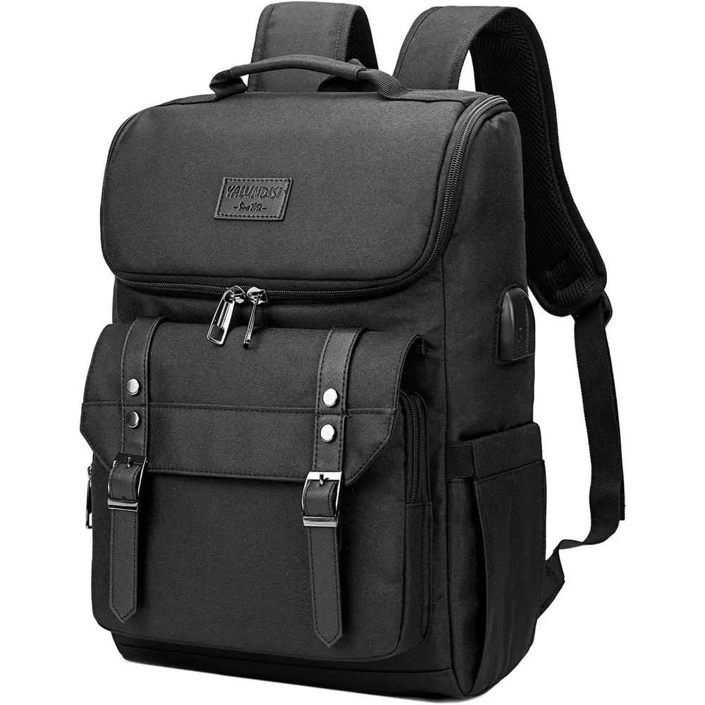 

YALUNDISI Vintage Backpack Travel Laptop Backpack with usb Charging Port or Women & Men College Backpack its 15.6 Inch Laptop Bl