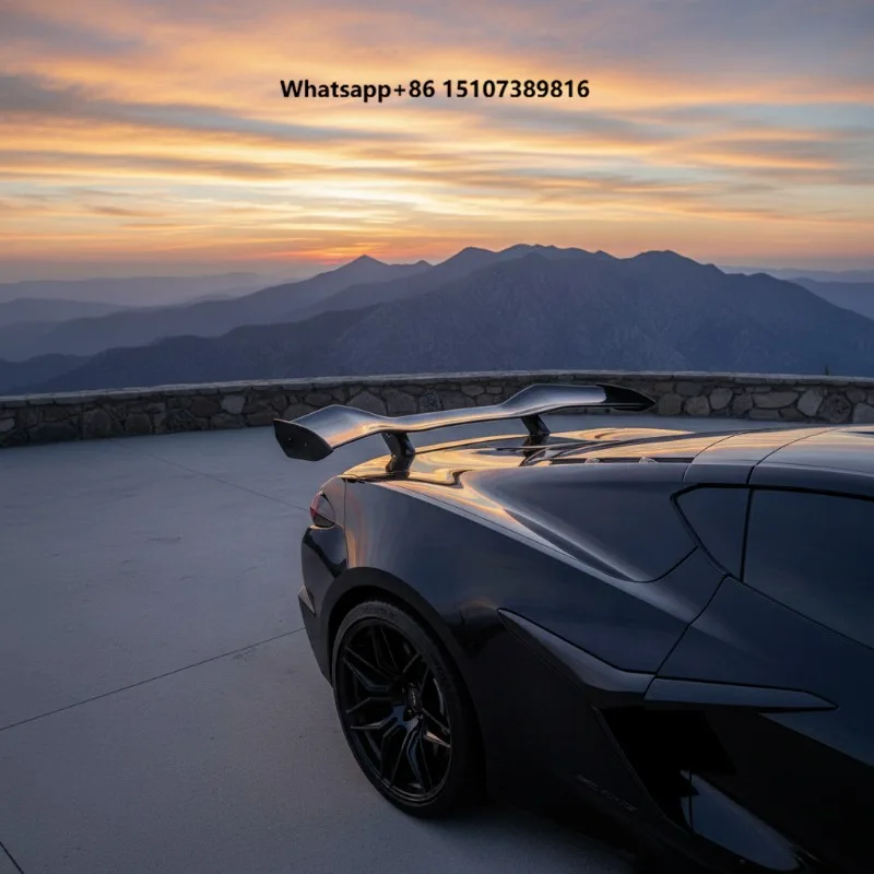 Perfect Installation Carbon Fiber Rear Spoiler Wing for Corvette C8 to Z06 Style Spoiler Wing