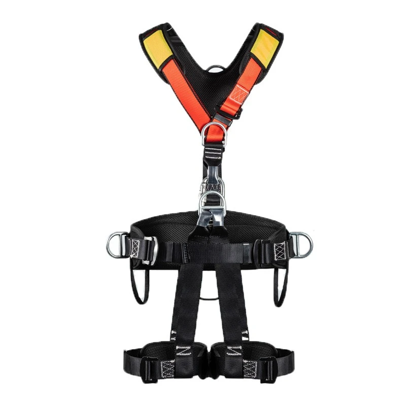 

Full body five-point safety belt, mountaineering climbing, emergency rescue, rappelling equipment, safety rope set