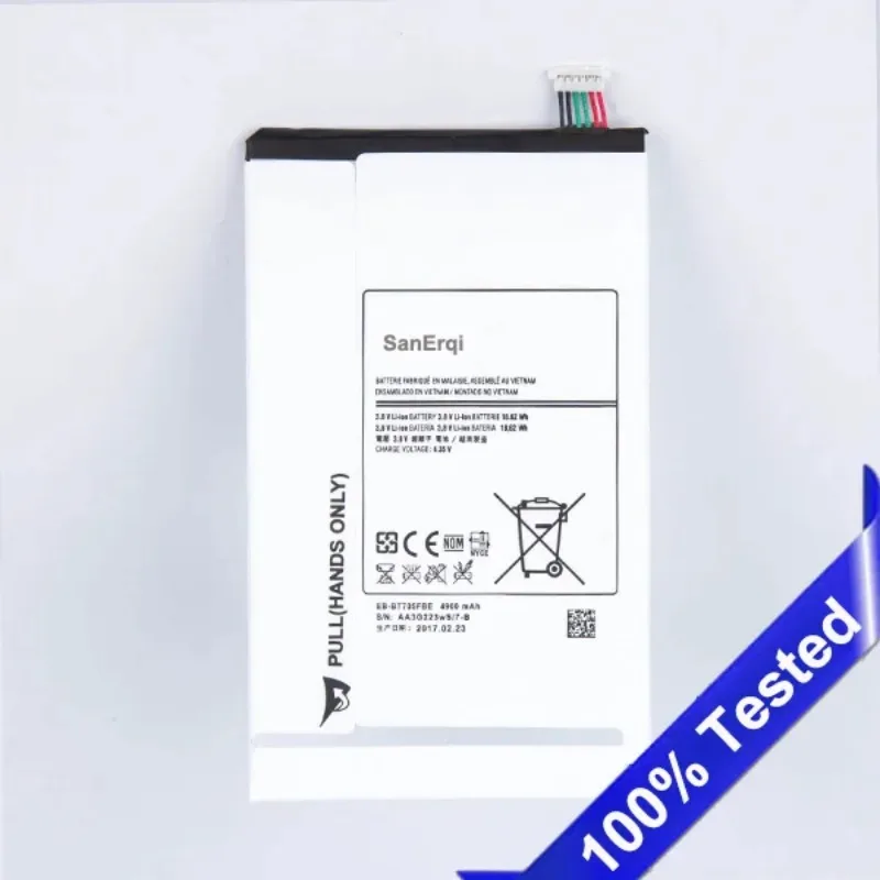Аккумулятор для планшета Samsung GALAXY Tab S 8,4 T700 T705 T700 T701 SM-T705 4900 мАч EB-BT705FBC EB-BT705FBE Аккумулятор
