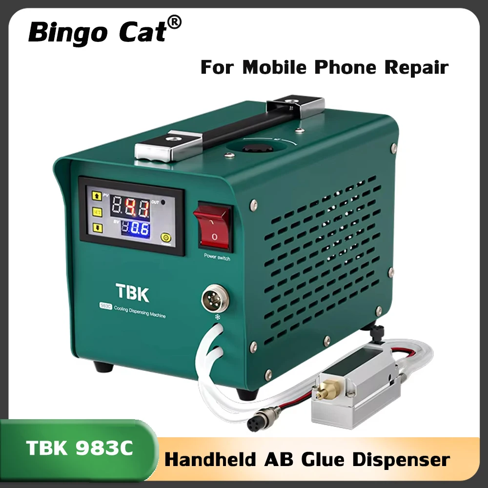 

TBK 983C Интеллектуальная холодильная дозирующая машина Ручной дозатор клея AB Инструмент с охладителем для инструментов для ремонта мобильных телефонов
