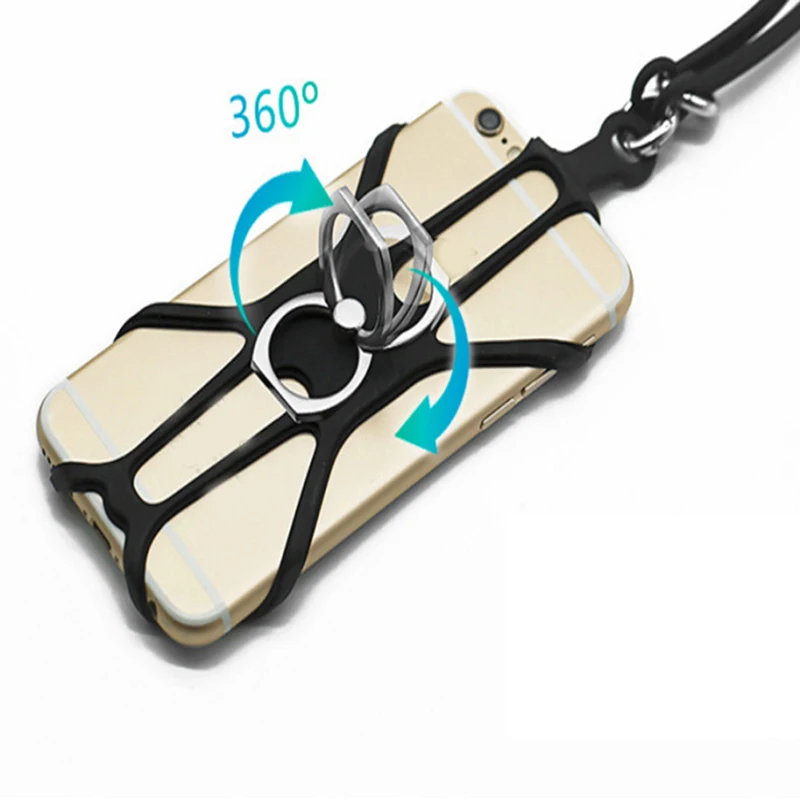 Cell Phone Lanyards With Adjustable Neck Strap Universal Neck Phone Holder For IPhone, Galaxy And Most Smartphones,Black