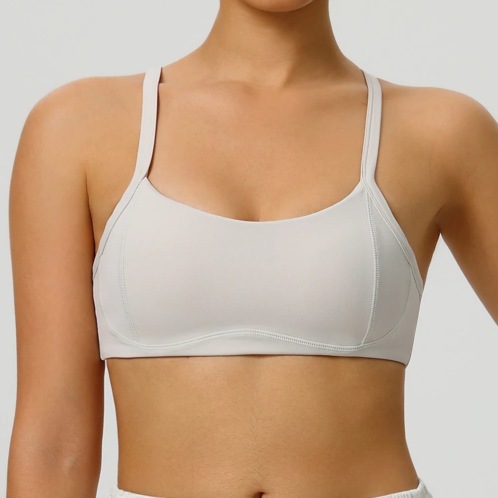 Women Breathable Sports Bra Anti-Sweat Fitness Top Yoga Bra Shockproof Crop Top Push Up High Strength Sport Bra Gym Workout Top
