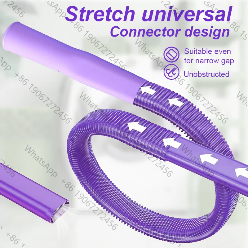 1pcs Upgraded Universal Dryer Vent Cleaner Kit Vacuum Hose Attachment Deep Cleaning Brush for Lint Removal Fits All Vacuums