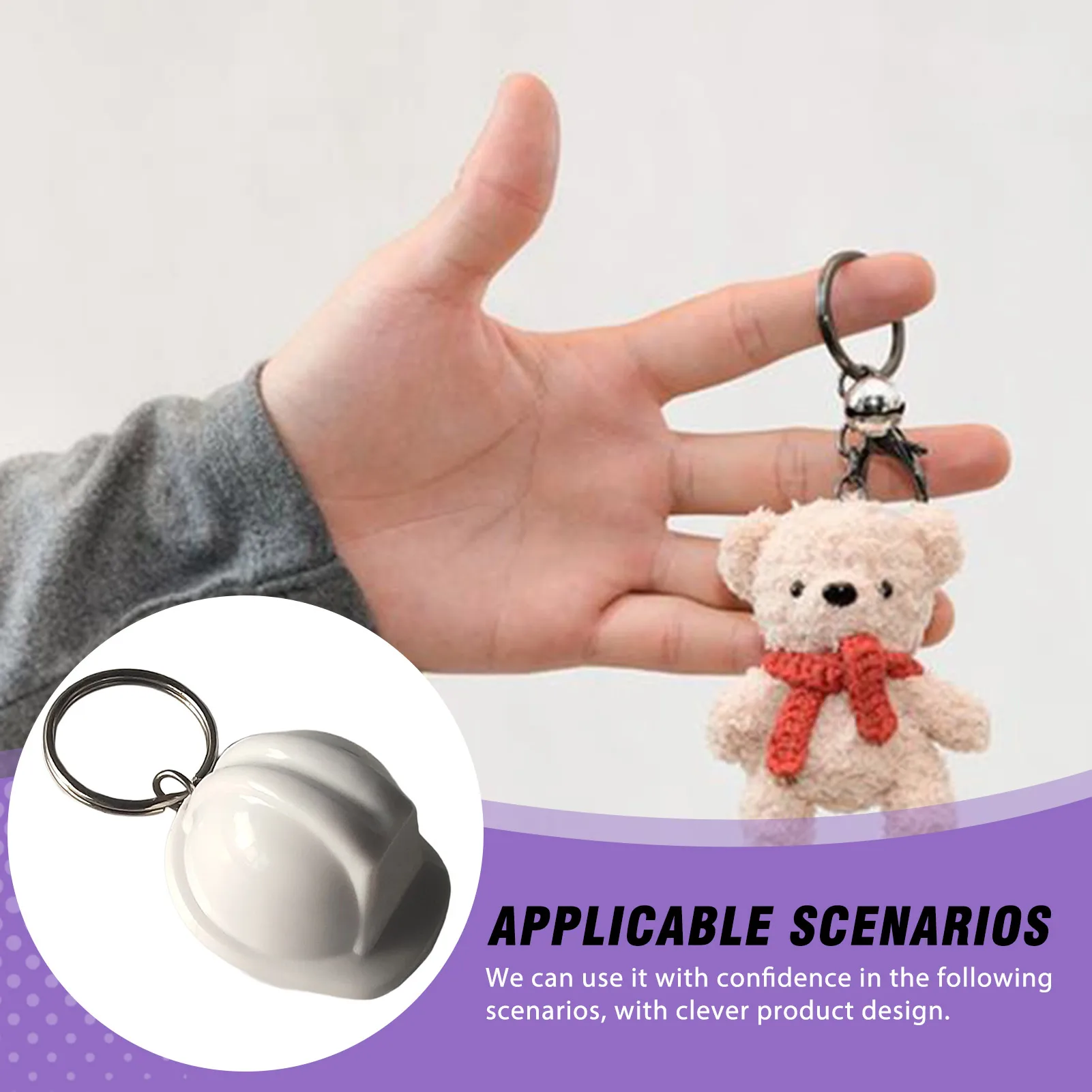 Cute Safety Helmet Keychain Mini Hard Hat Keyring for Construction Workers Engineers Builders Gift Durable Lightweight