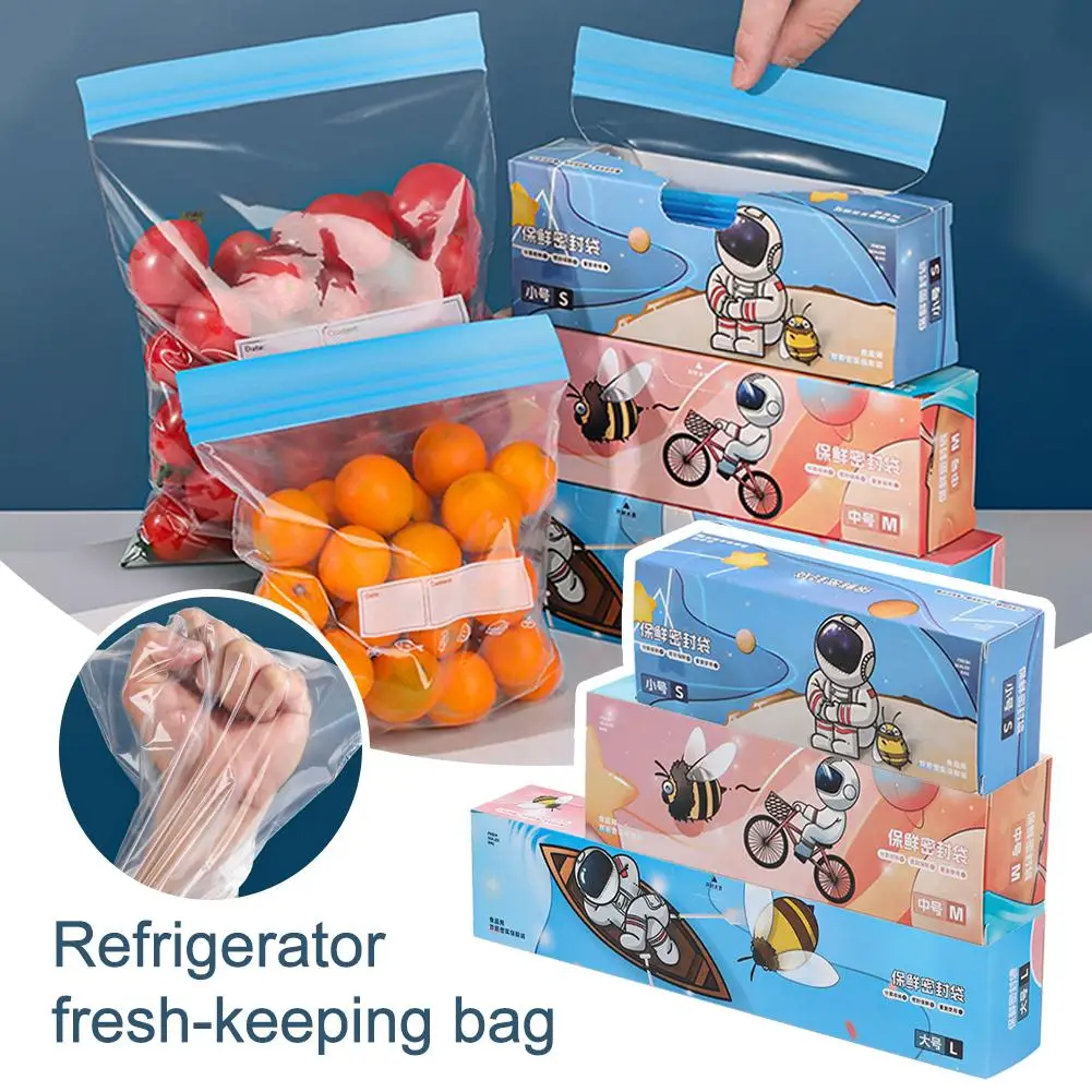 

Wrap Plastic Ziplock Bags Food Storage Bags Reusable Container Grain Fresh-keeping Refrigerator Plastic Storage Fruit Organ B5H5